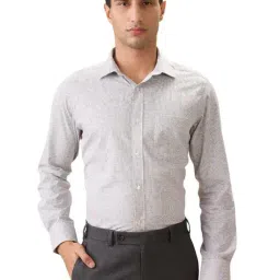 Park Avenue Grey Regular Fit Checkered Formal Shirt-picture-37