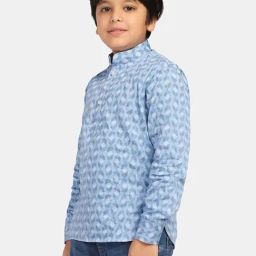 TAHVO Kids Blue Cotton Printed Full Sleeves Shirt-picture-46