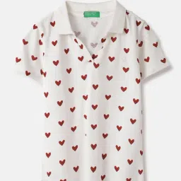United Colors of Benetton Kids White Cotton Printed Tshirt-picture-41
