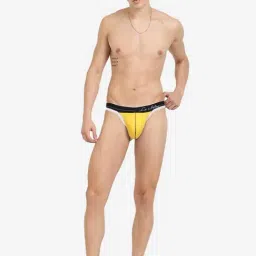 La Intimo Yellow Blended Relaxed Fit Solid Thongs image 5