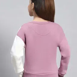 Monte Carlo Kids Mauve & Off-White Printed Full Sleeves Sweatshirt image 2