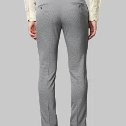 Park Avenue Grey Super Slim Fit Flat Front Trousers image 2