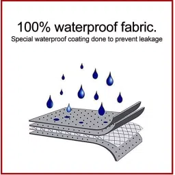 Auto Pearl Waterproof Two Wheeler Cover For Mahindra Duro 125 (Red & Blue) image 3