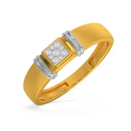 Kisna Diamond & Gold Jewellery Cushion Band for Men 14k (585) Diamond & Gold Ring For Men-picture-39