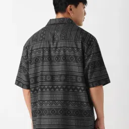 The Souled Store Grey Cotton Printed Relaxed Fit Shirt image 2