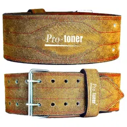 Protoner Suede Leather Weight Lifting Gym Belt (Brown)-picture-76