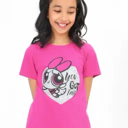 Bonkids Girls Powerpuff Girls Printed Cotton T-Shirt-image-79