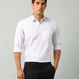 Arrow White Cotton Regular Fit Self Pattern Shirt-picture-40