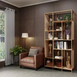 Ebco Cube Shelving Connector Two Way Brushed Gold Finish and 53 x 53 x 18 mm Size for Cube Shelving System, CSPC-2W image 2