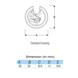 Harrison Jama 90 mm Stainless Steel Finish with 3 Keys Each Padlock (Pack of 2 Pcs) image 3