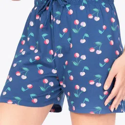ariel Women Pack Of 2 Conversational Printed Cotton Lounge Shorts image 4
