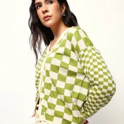 Hubberholme Women Checked Cardigan image 2