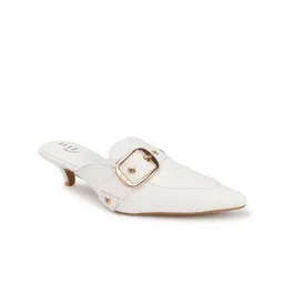 ELLE Pointed Toe Mules Kitten Heels image 3