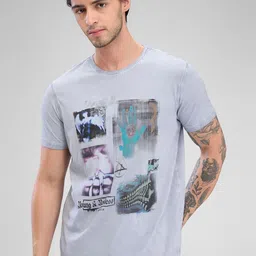 SPYKAR Men Graphic Printed Round Neck Cotton T-shirt-picture-32