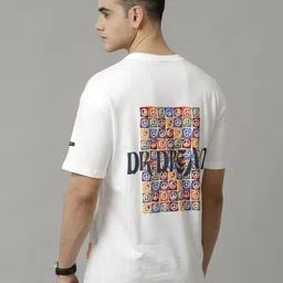 Voi Jeans Men Graphic Printed Round Neck Cotton Boxy T-Shirt-image-88