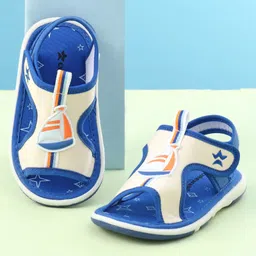 Cute Walk by Babyhug Sandals with Velcro Closure & Yatch Applique - Blue-picture-16