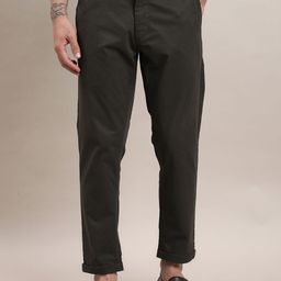 Turtle Men Cotton Relaxed Mid-Rise Tapered Fit Regular Trousers-picture-37