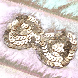 Babyhug Full Sleeves Front Open Padded Hooded Holographic Jacket with Sequin Bow Embroidery - Silver image 3