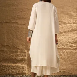 InWeave V-Neck A-Line Kurta with Palazzos image 4