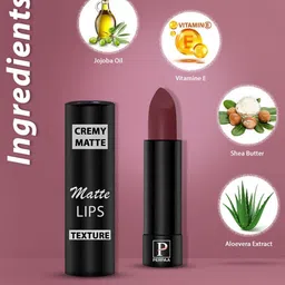 PERPAA Set of 2 Creamy Matte Long Stay Intense Lipstick - Tan Red 80 & Cherry Maroon 95 image 5