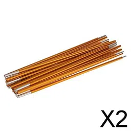 SAZ DEKOR 2xBackpacking Awning Tent Poles Bar Travel Camping Gold Φ8.5mm 395 cm image 2