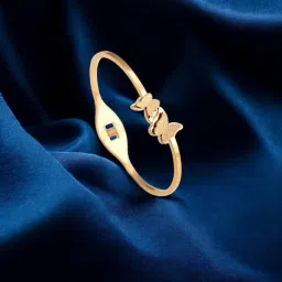 Palmonas Gold Womens Waterproof and Anti-Tarnish Butterfly Charm Kada image 4