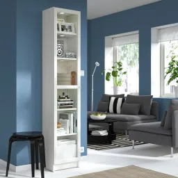 ikea billy / oxberg Bookcase with glass door, white/glass, 40x30x202 cm image 3
