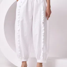 SIDDHO HUM Women Regular Fit Mid Rise Cotton Trousers-picture-15