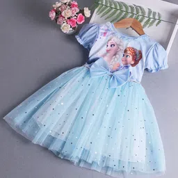 Xsole Girls Graphic Printed Fit & Flare Dress-picture-34