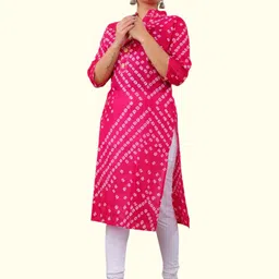 PARTH SY FASHION Women Pink Blended Straight Kurtas-picture-33