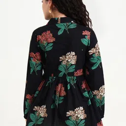 KALINI Floral Print Cotton Peplum Top image 2