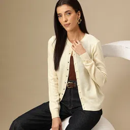 Chemistry Acrylic Round Neck Cardigan-picture-20