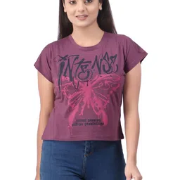 CLINT Women Graphic Printed Round Neck Short Sleeve Top-picture-18