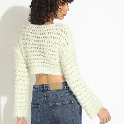 SHOWOFFFF Flared Sleeve Crop Top image 5