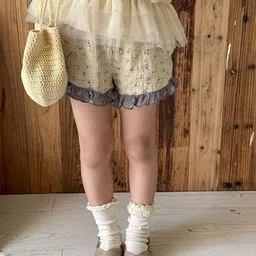 LULU & SKY Girls Floral High-Rise Shorts image 4