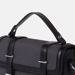 haute sauce by  campus sutra HAUTE SAUCE by Campus Sutra Colourblocked Leather Structured Shoulder Bag With Tasselled image 2
