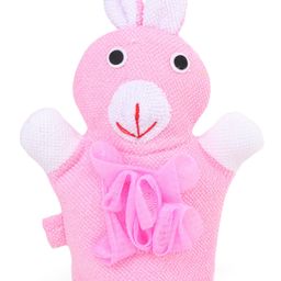 fab n funky Bunny Shaped Bath Glove With Loofa - Pink-picture-36
