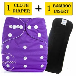 Babymoon Reusable Cloth Diaper with Insert - Purple-picture-19