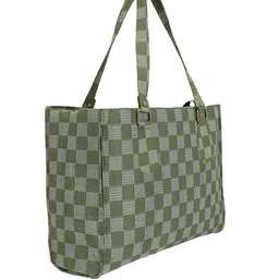 SIDDHASWARI Checked Shopper Tote Bag image 5