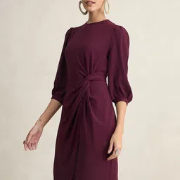 FEMMELLA Women Puff Sleeve Sheath Dress image 4