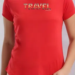 TRENDSATTIRE Typography Printed Round Neck Regular Fit T-shirt image 2