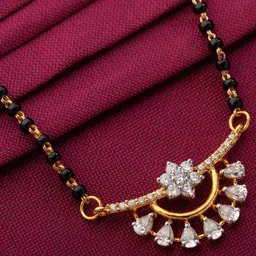 Anouk Gold-Plated Artificial Stones and Beads Mangalsutra image 3