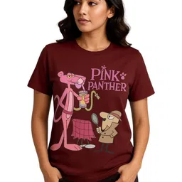 SHAIRA FASHION Women Graphic Printed Round Neck Cotton Oversized T-shirt-image-2