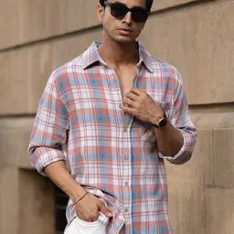 Powerlook SS25 Structured Tartan Checked Casual Shirt image 2