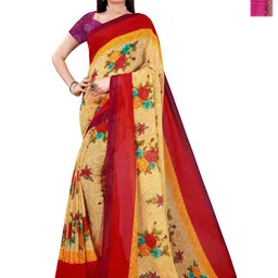 Moda Rapido Women Floral Printed Pure Georgette Saree-picture-46