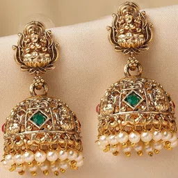 KARATCART Women Dome Shaped Jhumkas Earrings-picture-18