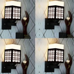 Gojeeva Black Wood Square Wall Lamps-picture-25