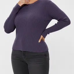 DELAN Women Ribbed Woollen Pullover image 4