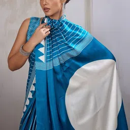 sareyavella Phulkari Pure Crepe Leheriya Saree-picture-22