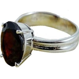 GenZcomplex Silver-Plated Copper Garnet Finger Ring-picture-27